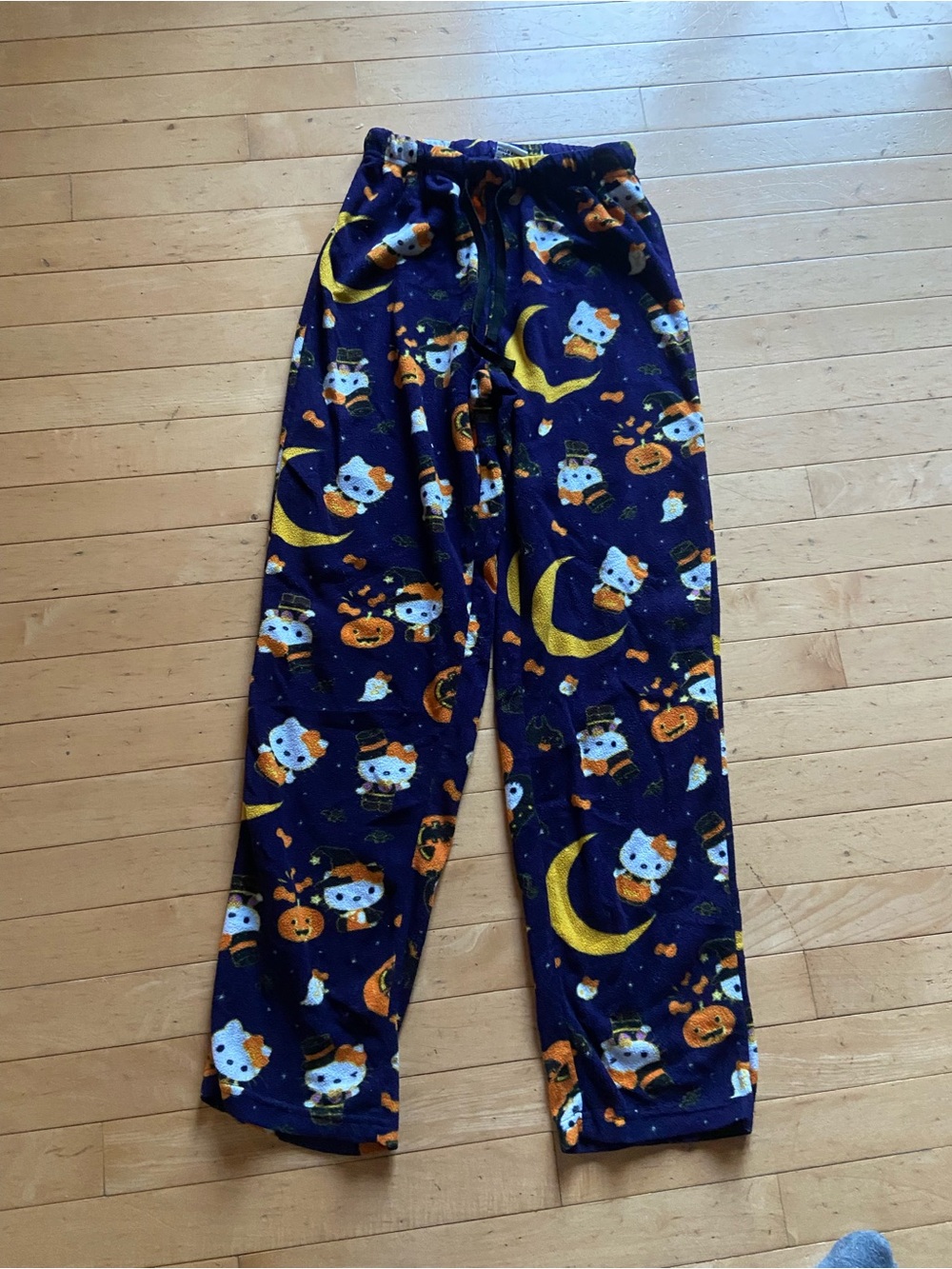 Hello Kitty Halloween Fleece Pajama Pants Purple Cute Cozy Lounge Pants